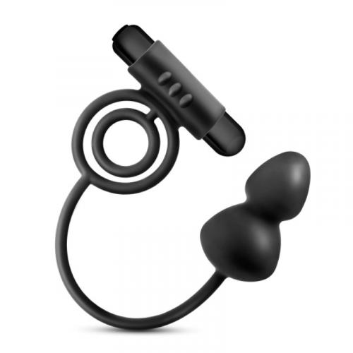 Anal Adventures - Anal Adventures  Platinum  Analplug mit vibrierendem Penisring