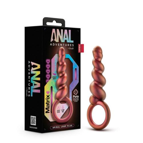 Anal Adventures - Anal Adventures Matrix - Spiral Loop Analer Plug - Kupfer