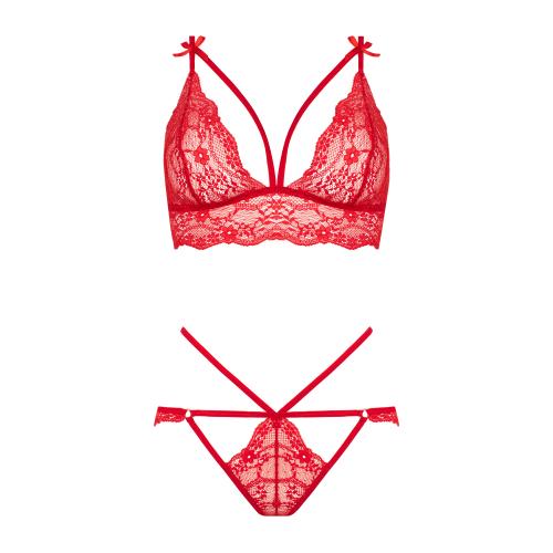 Christine  - Marinka Spitzen-Set - rot L/XL