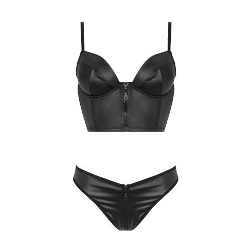 Christine  - Zipper Bustier &amp; Tanga Xenna Large