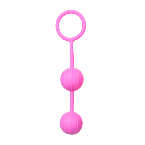 Easytoys Geisha Collection - Liebeskugeln mit vertikalen Riffeln in Pink