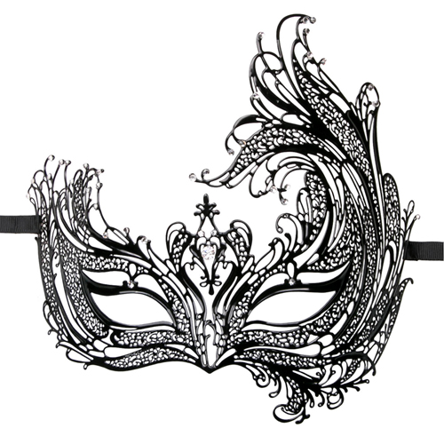 Easytoys Fetish Collection - EasyToys – Durchbrochene venezianische Maske in Schwarz