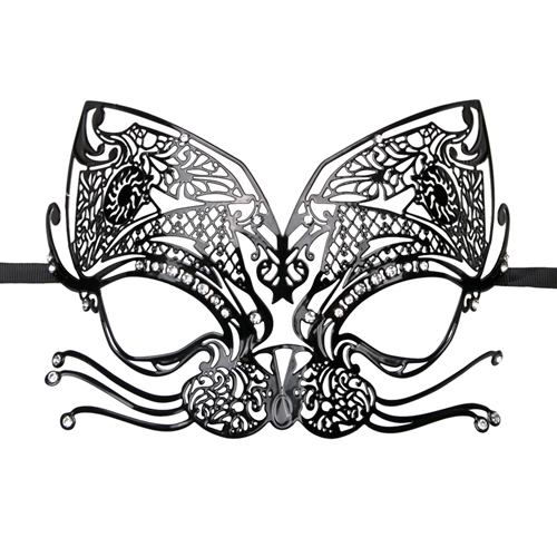 Easytoys Fetish Collection - EasyToys – Durchbrochene venezianische Maske in Schwarz