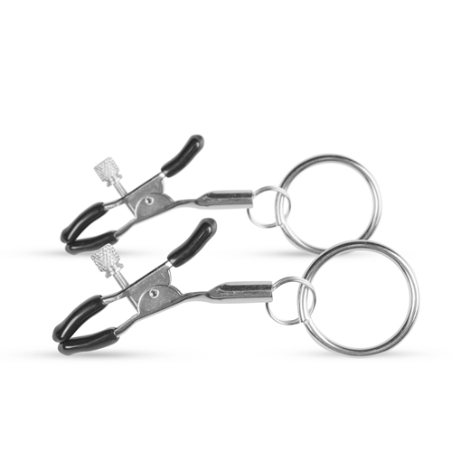 Easytoys Fetish Collection - Metall Nippelklammern mit Ring